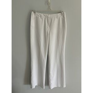 Dressbarn White Career Pants‎ Business Casual Trousers Straight Leg 10